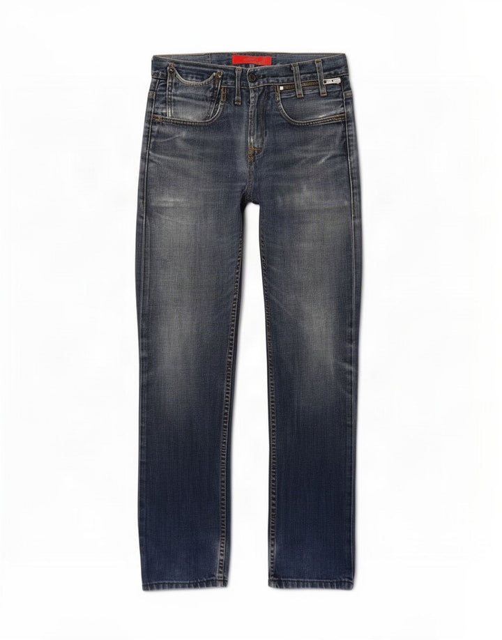 Levi's Mens 504 Straight Jeans W29 L34 Blue Cotton