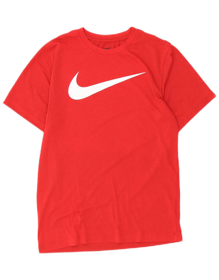 NIKE Mens Dri Fit Graphic T-Shirt Top Small Red Polyester