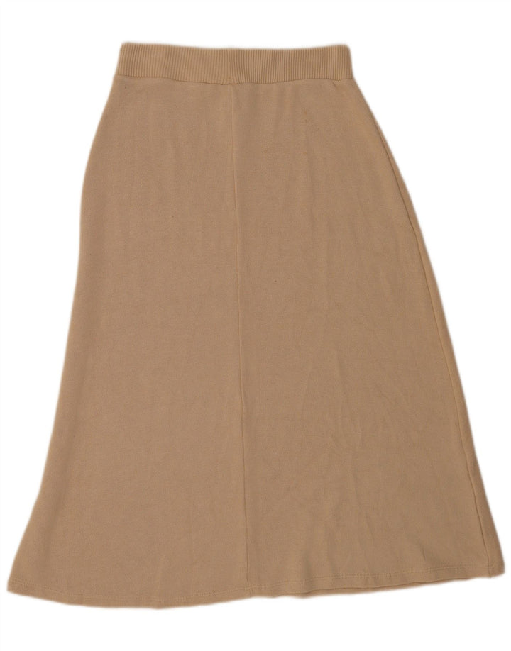 Zara Womens Midi Skirt Medium W28 Beige Viscose