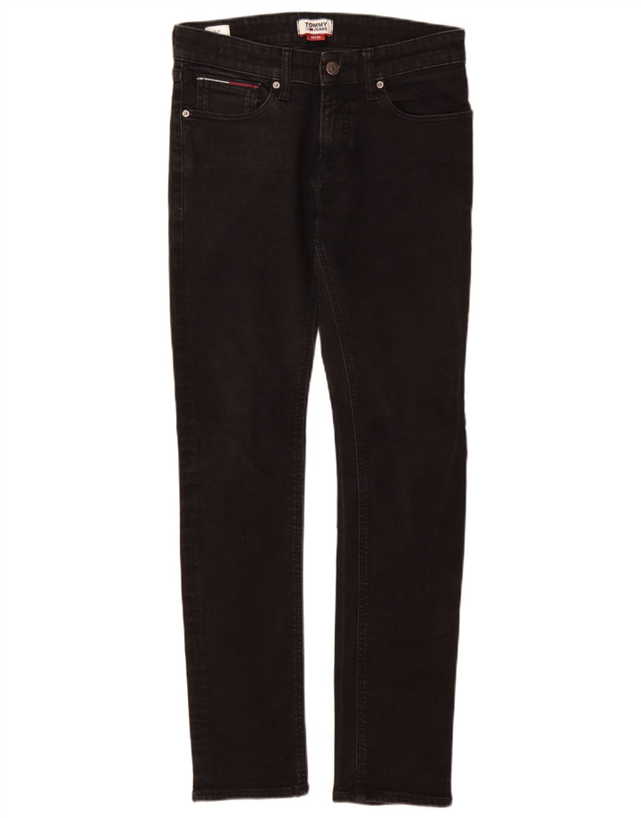 Tommy Hilfiger Mens Slim Jeans W29 L32 Black Cotton