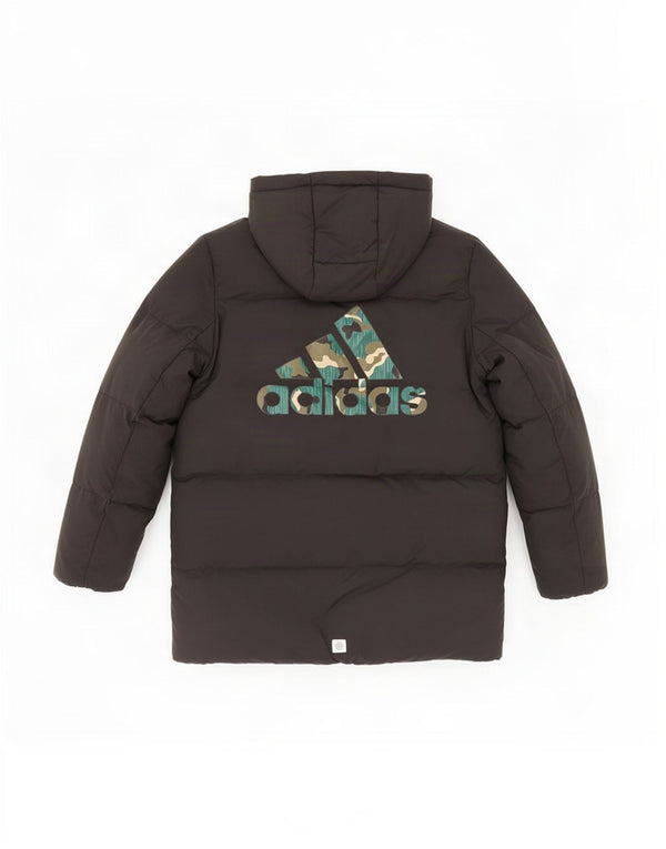 Adidas Boys Manchester United Hooded Graphic Padded Coat 11-12 Years Black