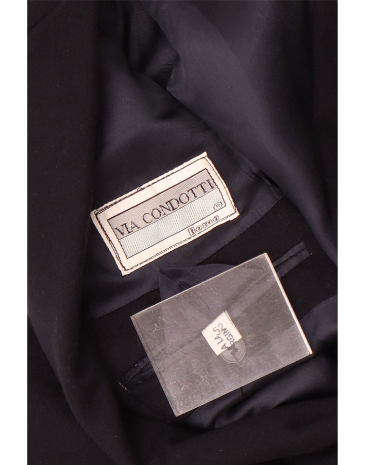 VIA CONDOTTI Mens 2 Button Blazer Jacket IT 52 XL Navy Blue Wool