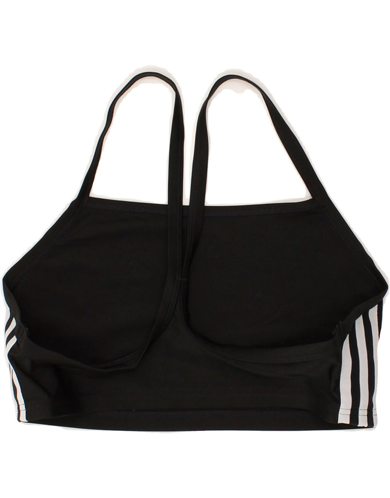 ADIDAS Womens Crop Top IT 44 Medium Black Polyester | Vintage Adidas | Thrift | Second-Hand Adidas | Used Clothing | Messina Hembry 