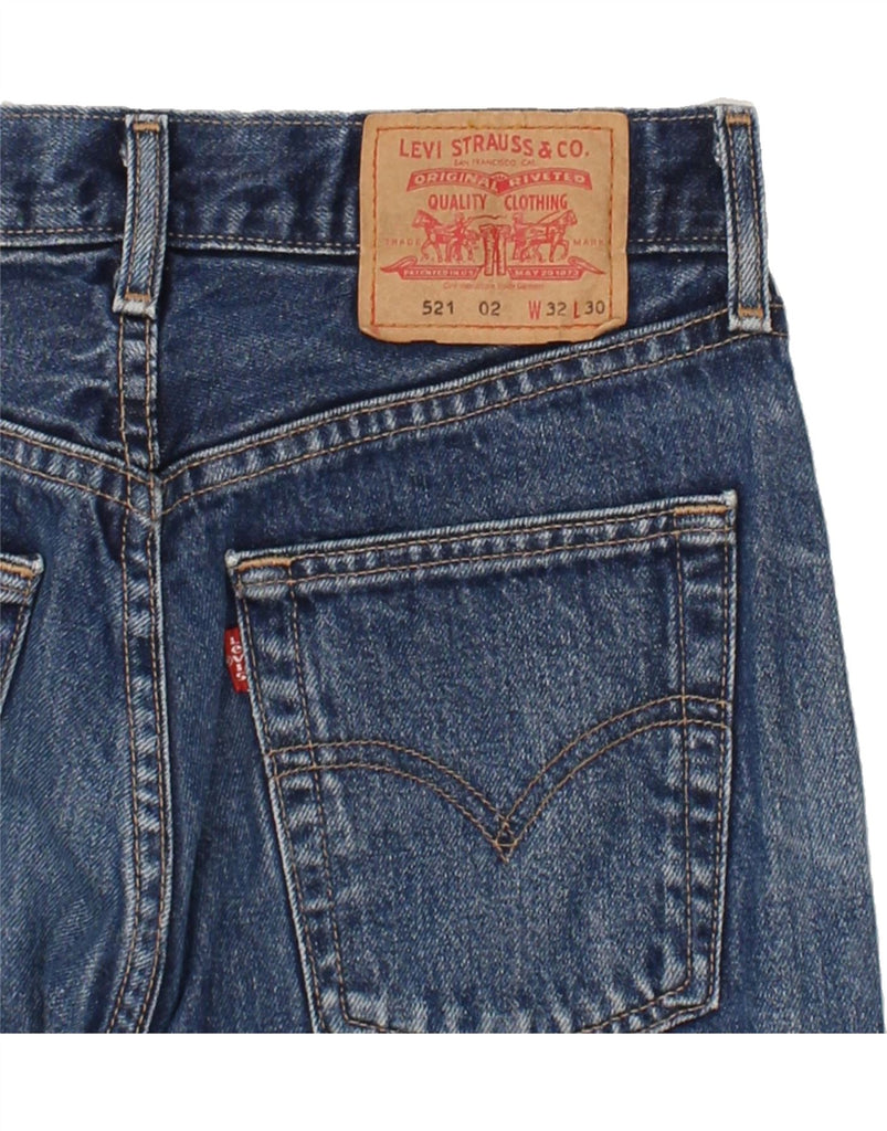 LEVI'S Mens 521 Straight Jeans W32 L26 Blue Cotton | Vintage Levi's | Thrift | Second-Hand Levi's | Used Clothing | Messina Hembry 