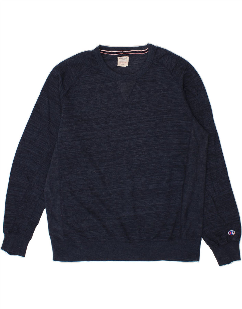CHAMPION Mens Sweatshirt Jumper XL Navy Blue Flecked Cotton Vintage Champion and Second-Hand Champion from Messina Hembry 