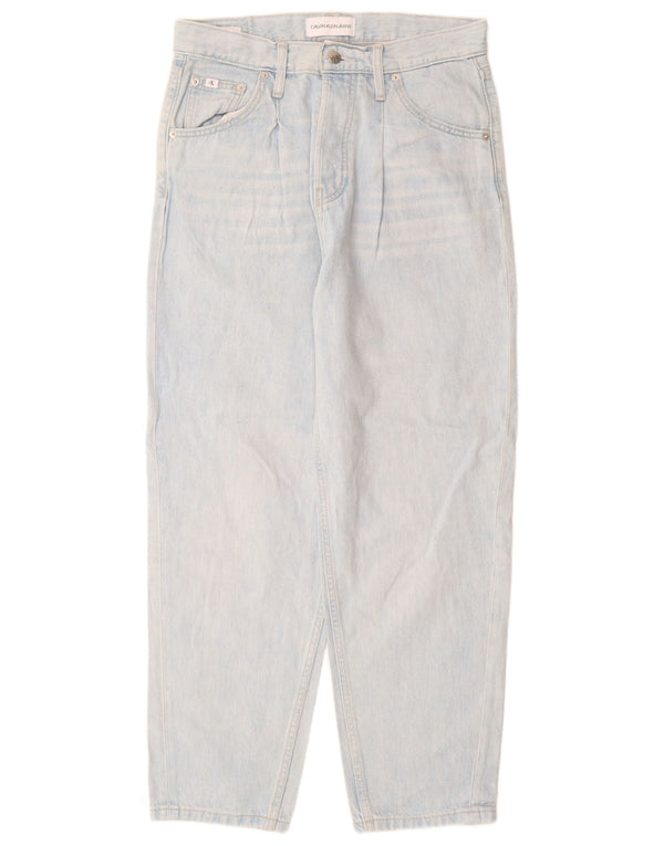 Calvin Klein Womens High Waist Tapered Jeans W28 L28 Blue Cotton