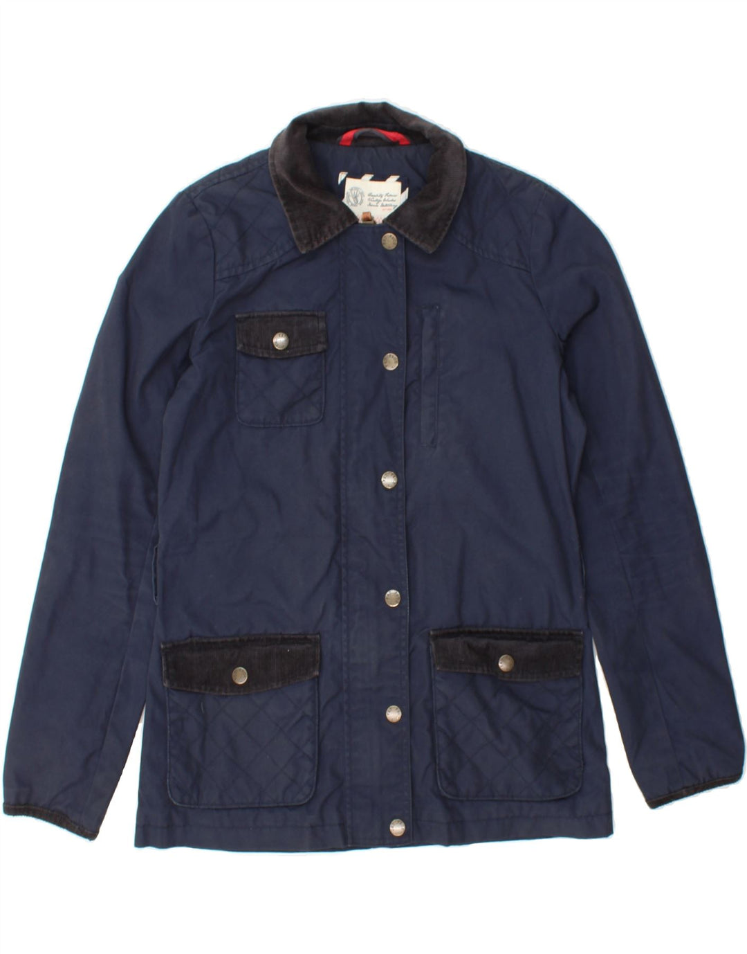 FAT FACE Womens Utility Jacket UK 10 Small Navy Blue Cotton Vintage Fat Face and Second-Hand Fat Face from Messina Hembry 