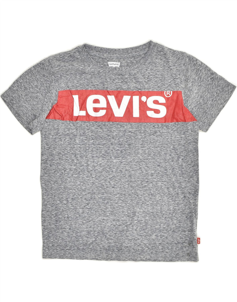 LEVI'S Boys Graphic T-Shirt Top 10-11 Years Medium Grey Flecked Cotton | Vintage Levi's | Thrift | Second-Hand Levi's | Used Clothing | Messina Hembry 