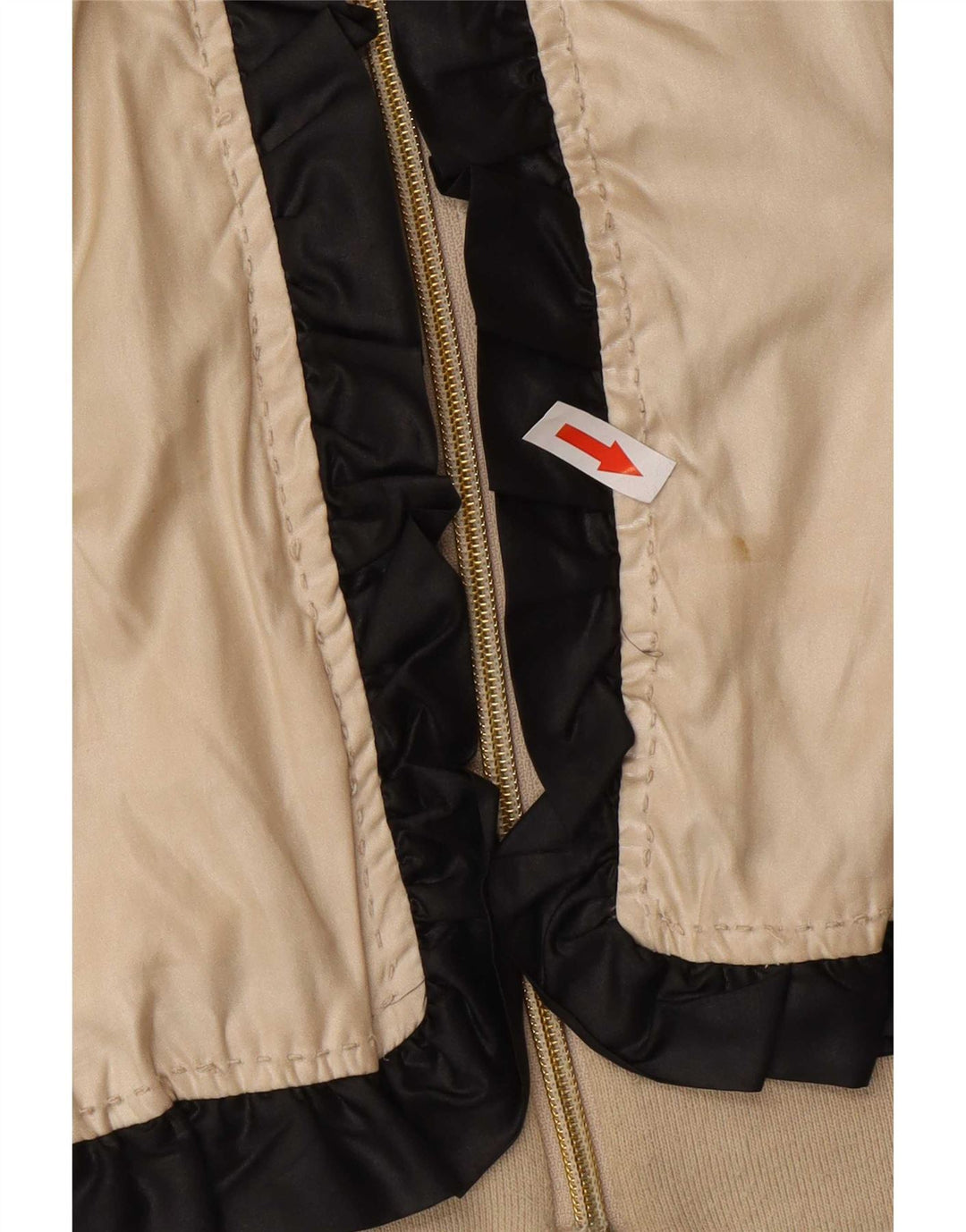Moschino Womens Bomber Jacket UK 14 Large Gold Colourblock Polyester