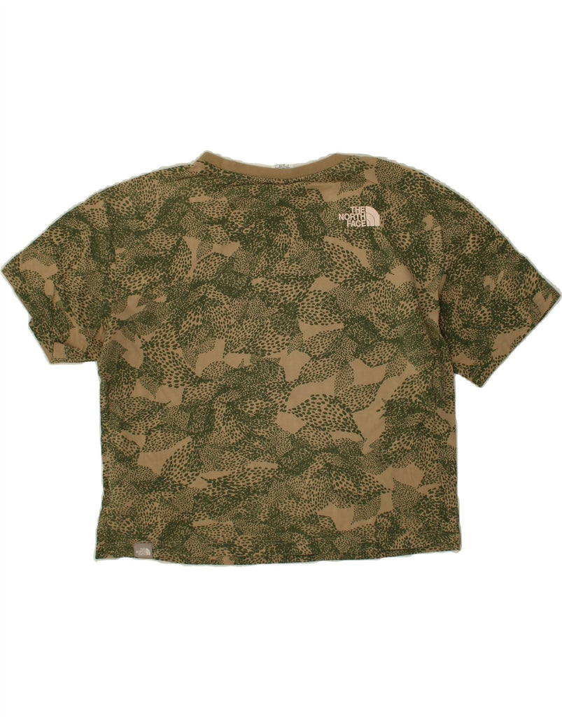 THE NORTH FACE Girls Graphic T-Shirt Top 14-15 Years XL Green Animal Print Vintage The North Face and Second-Hand The North Face from Messina Hembry 