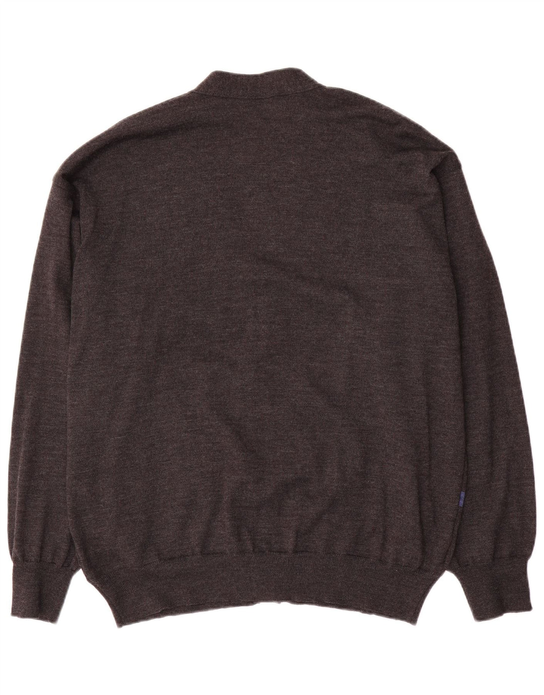 DALMINE Mens Cardigan Sweater IT 54 XL Grey Argyle/Diamond Wool