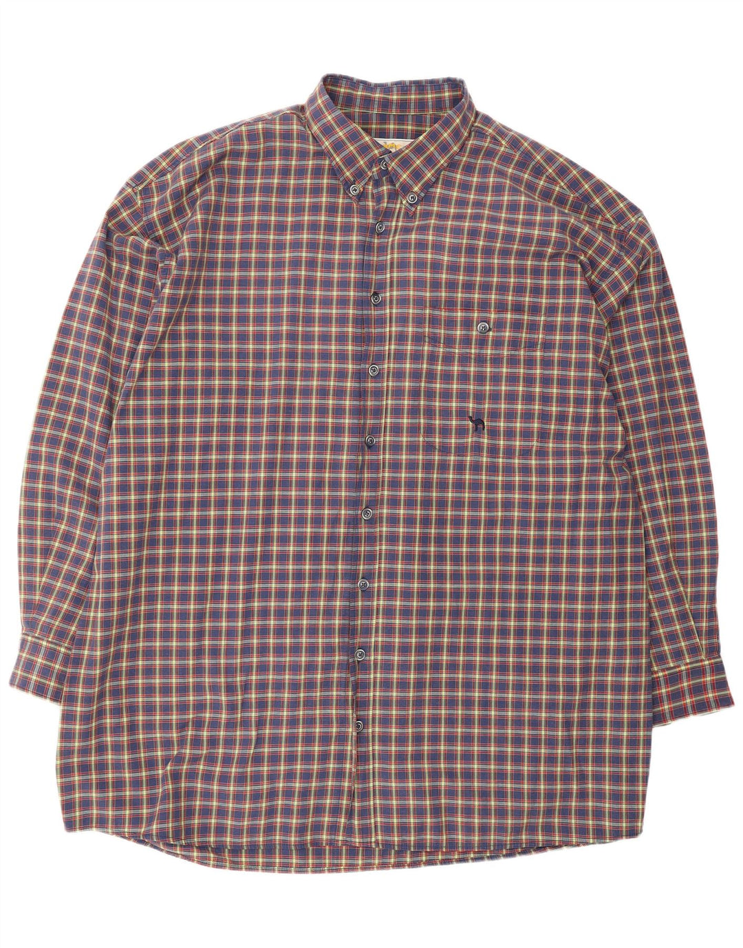 CAMEL ACTIVE Mens Shirt 2XL Navy Blue Check