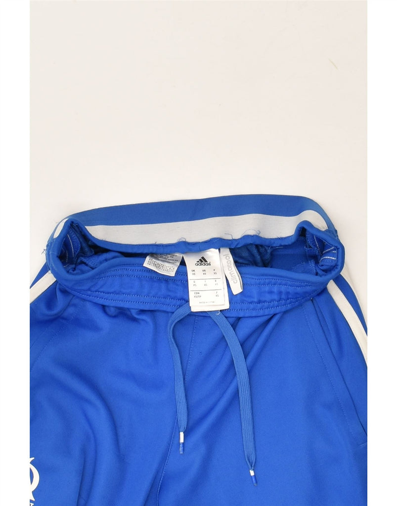 ADIDAS Womens Climacool Tracksuit Trousers UK 4 XS Blue Polyester | Vintage Adidas | Thrift | Second-Hand Adidas | Used Clothing | Messina Hembry 