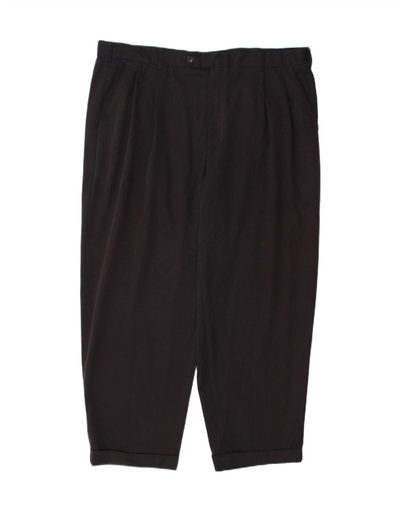 IZOD Mens Pegged Suit Trousers W42 L30 Black Polyester Vintage Izod and Second-Hand Izod from Messina Hembry 