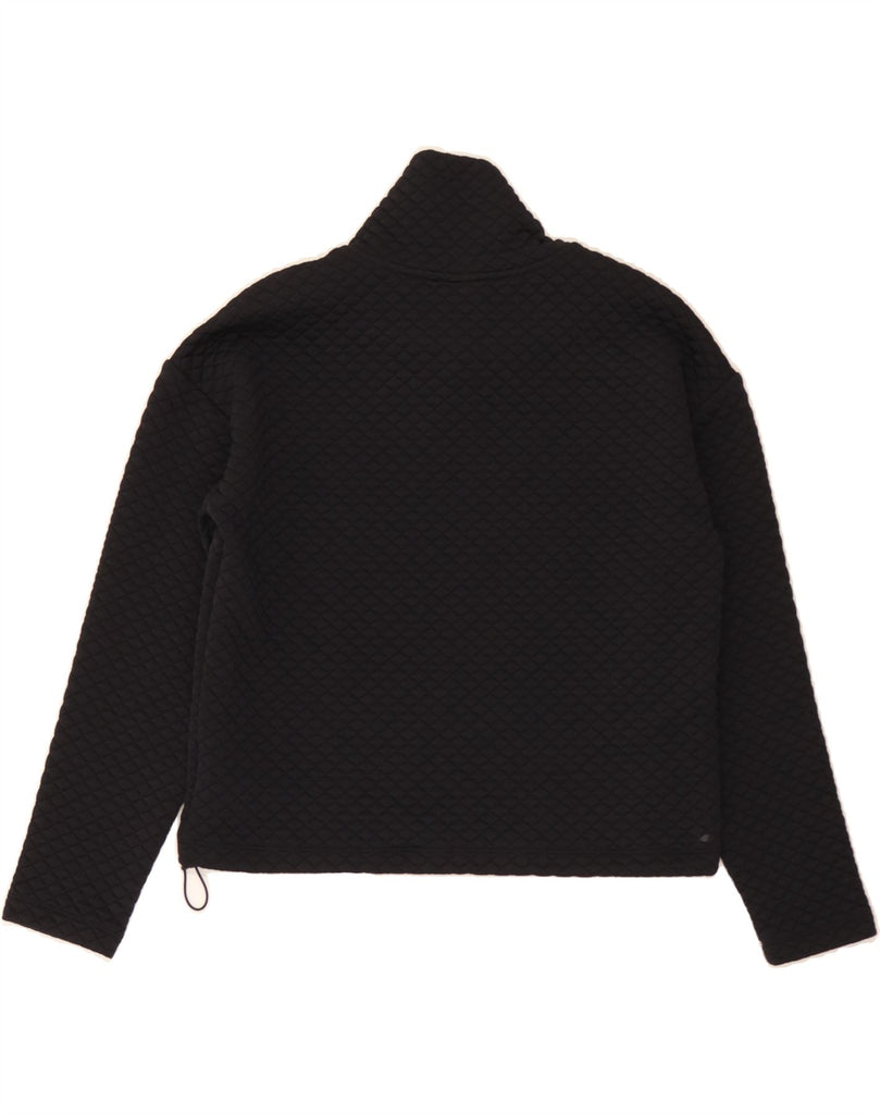 NEW BALANCE Womens Oversized Crop Sweatshirt Jumper UK 10 Small Black Vintage New Balance and Second-Hand New Balance from Messina Hembry 