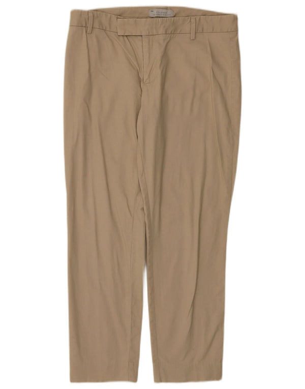 Gap Womens Slim Cropped Trousers UK 10 Small W30 L25 Beige Cotton