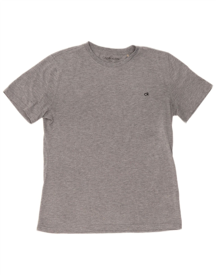 CALVIN KLEIN Mens T-Shirt Top Small Grey Polyester