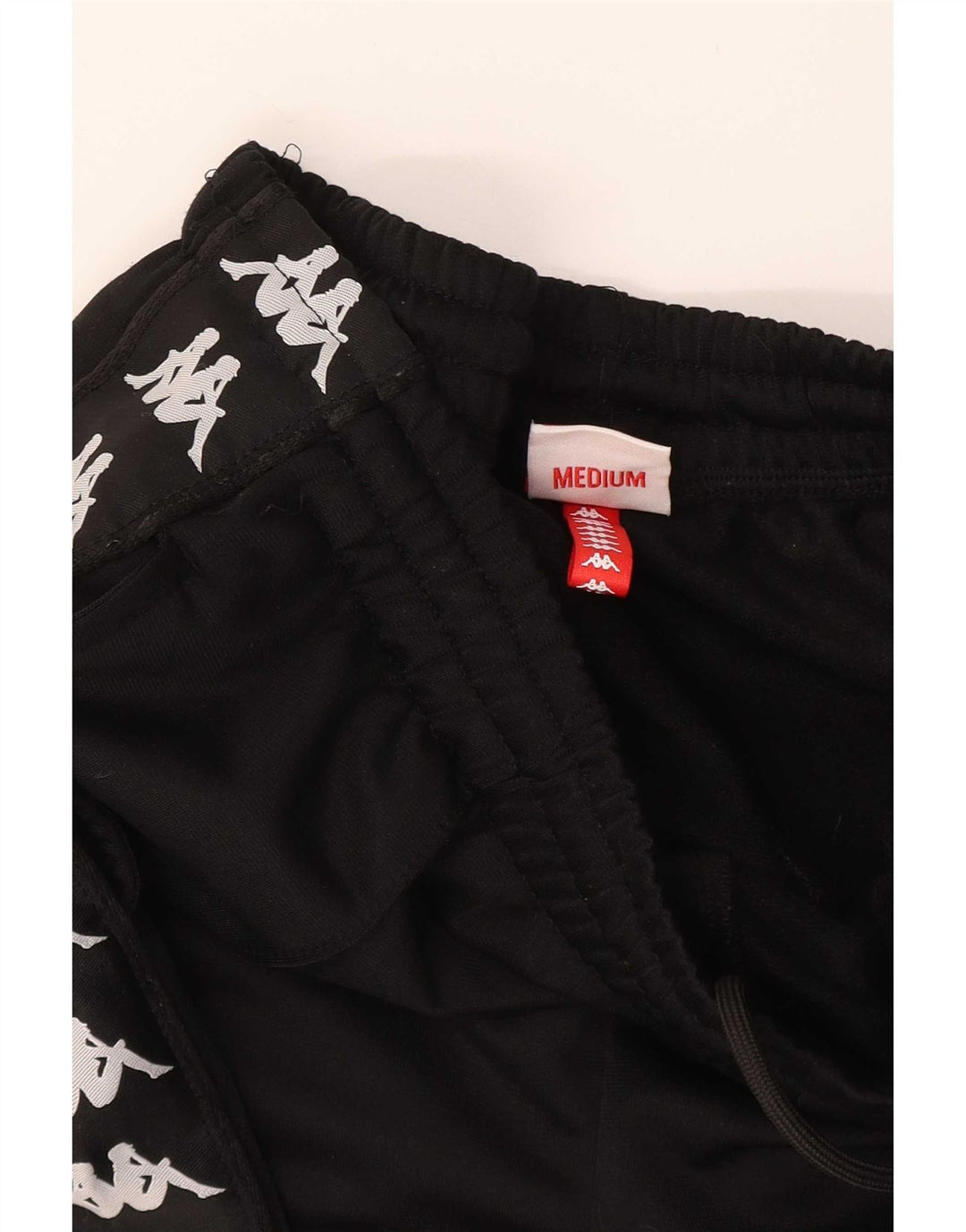 Kappa Womens Graphic Tracksuit Trousers Joggers UK 14 Medium Black