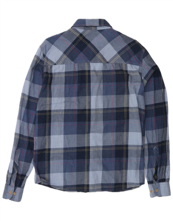 MONTURA Mens Flannel Shirt Medium Navy Blue Check