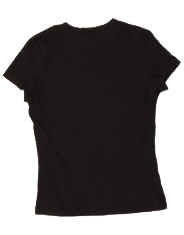 Reebok Womens T-Shirt Top UK 12 Medium Black