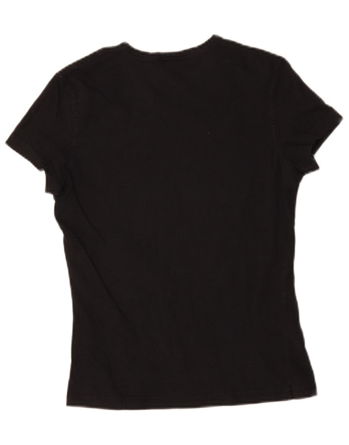 Reebok Womens T-Shirt Top UK 12 Medium Black