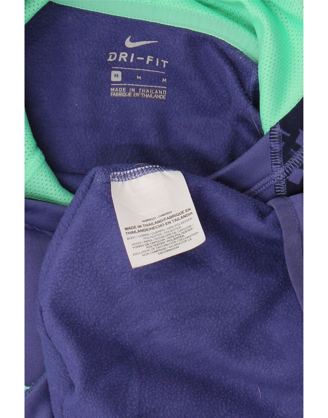 NIKE Womens Dri Fit Graphic Hoodie Jumper UK 14 Medium Purple Geometric