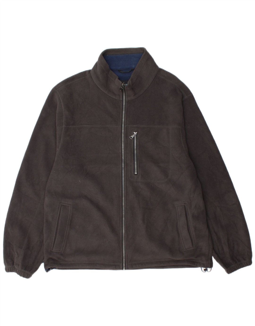 Marks & Spencer Mens Fleece Jacket UK 42 XL Navy Blue Polyester