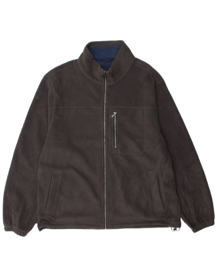 Marks & Spencer Mens Fleece Jacket UK 42 XL Navy Blue Polyester