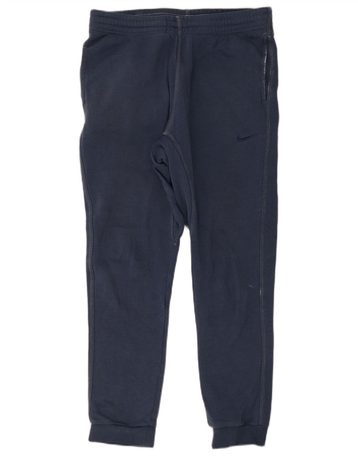 Nike Mens Tracksuit Trousers Joggers Large Navy Blue Cotton