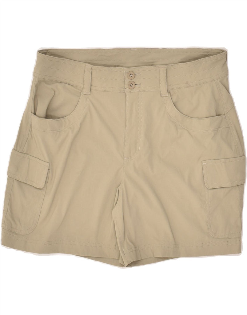 EDDIE BAUER Womens Cargo Shorts US 12 Large W34 Beige Polyamide | Vintage Eddie Bauer | Thrift | Second-Hand Eddie Bauer | Used Clothing | Messina Hembry 