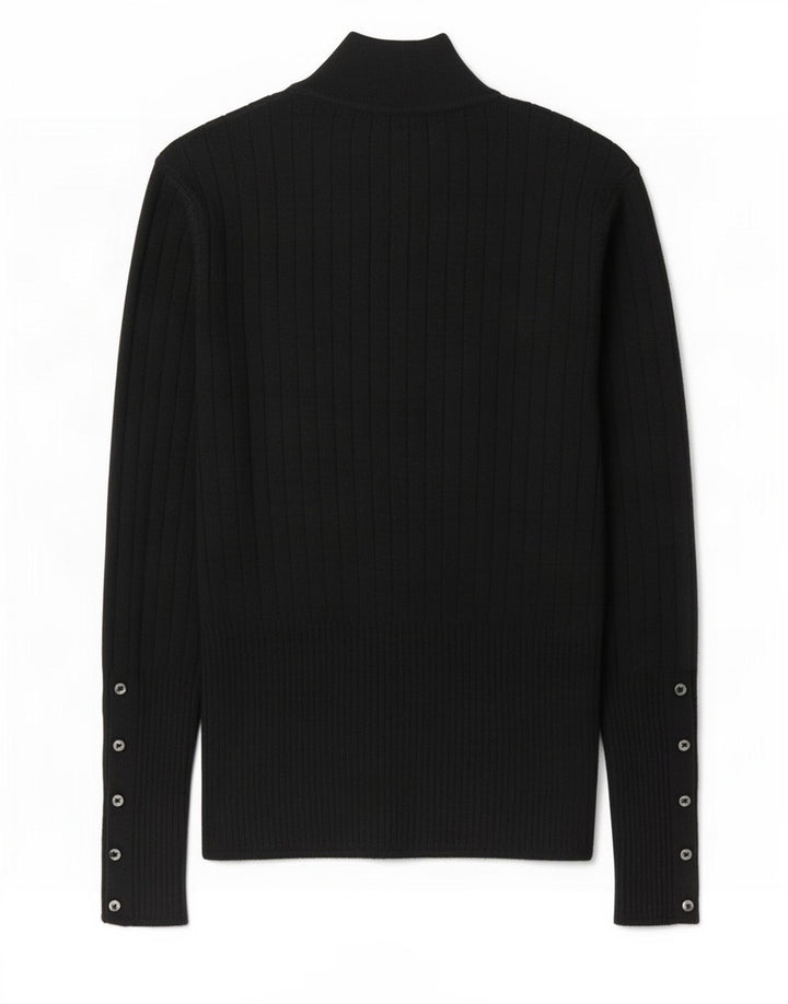 Marks & Spencer Womens Turtle Neck Jumper Sweater UK 12 Medium Black
