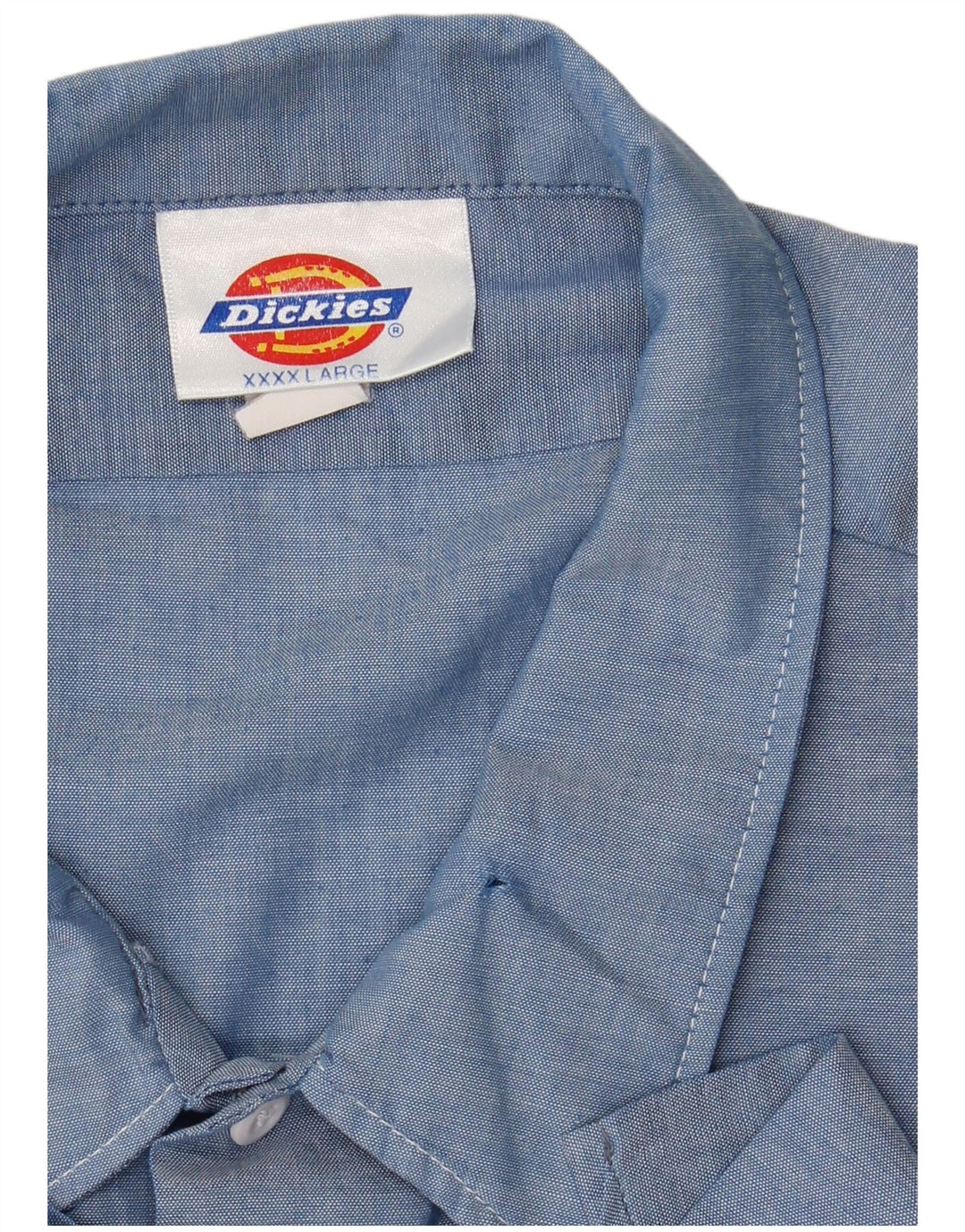 Dickies Mens Short Sleeve Shirt 4XL Blue Polyester