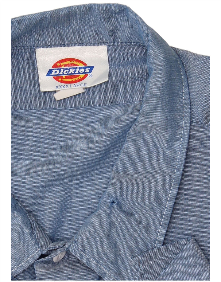 Dickies Mens Short Sleeve Shirt 4XL Blue Polyester