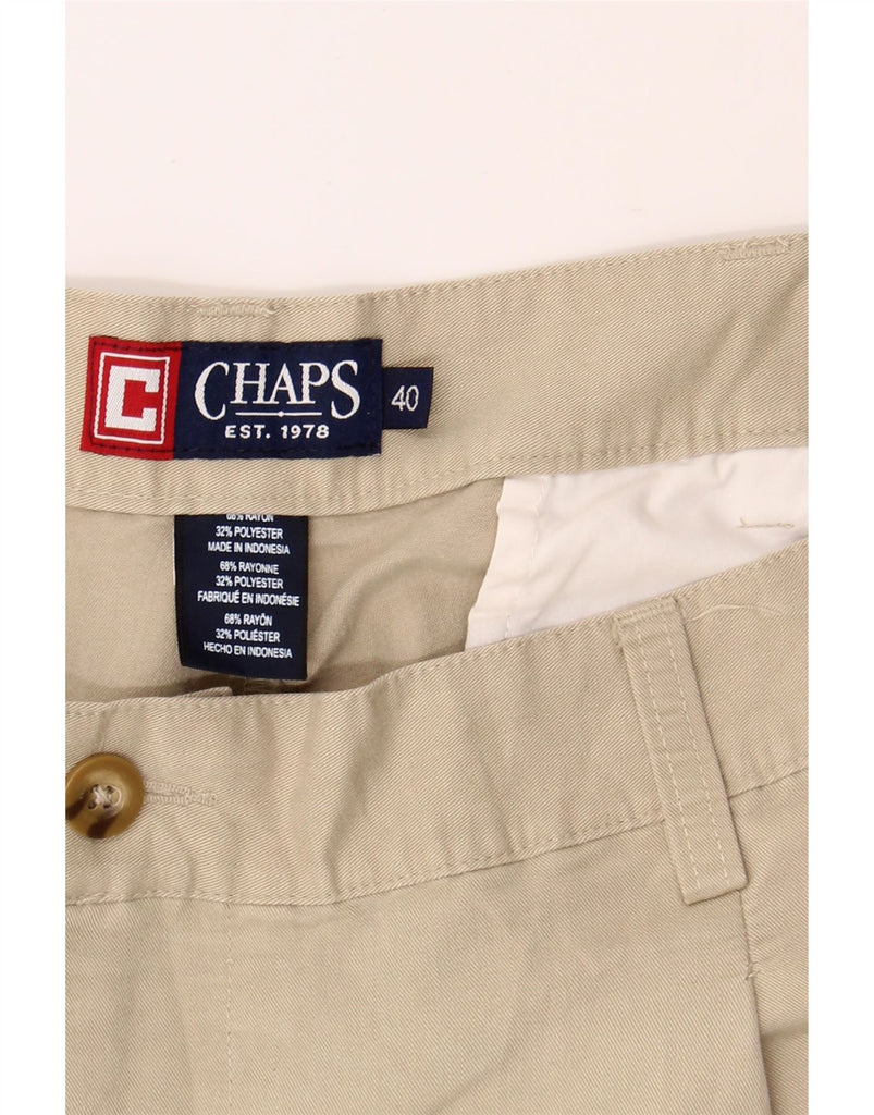 CHAPS Mens Chino Shorts W40 XL Beige Rayon Vintage Chaps and Second-Hand Chaps from Messina Hembry 