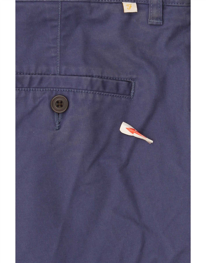 Farah Mens Regular Chino Shorts W34 Large Blue Cotton