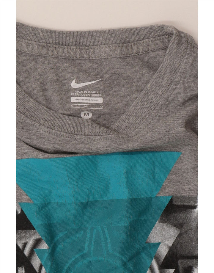 NIKE Mens Graphic T-Shirt Top Medium Grey