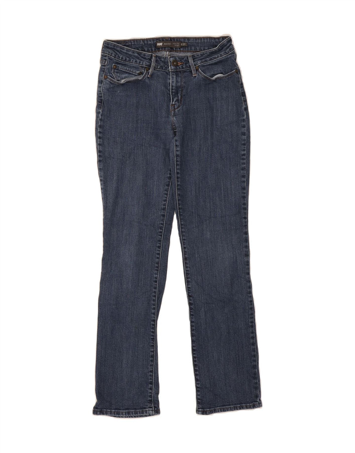 LEVI'S Womens Bold Curve Modern Rise Straight Jeans W27 L28 Navy Blue Vintage Levi's and Second-Hand Levi's from Messina Hembry 
