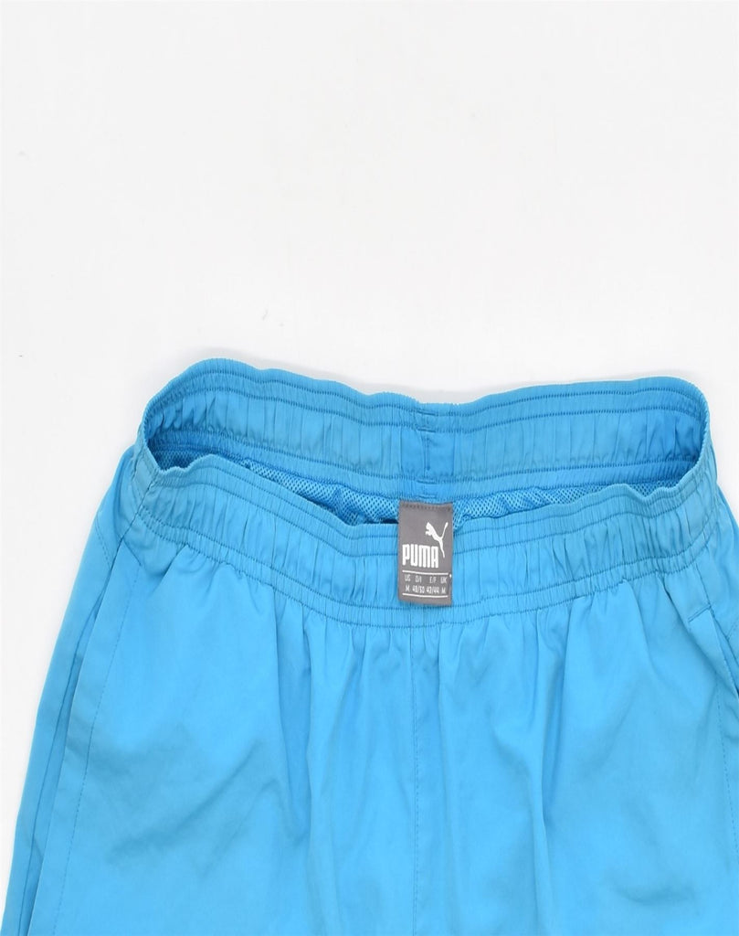 PUMA Mens Sport Shorts Medium Blue Polyester | Vintage | Thrift | Second-Hand | Used Clothing | Messina Hembry 