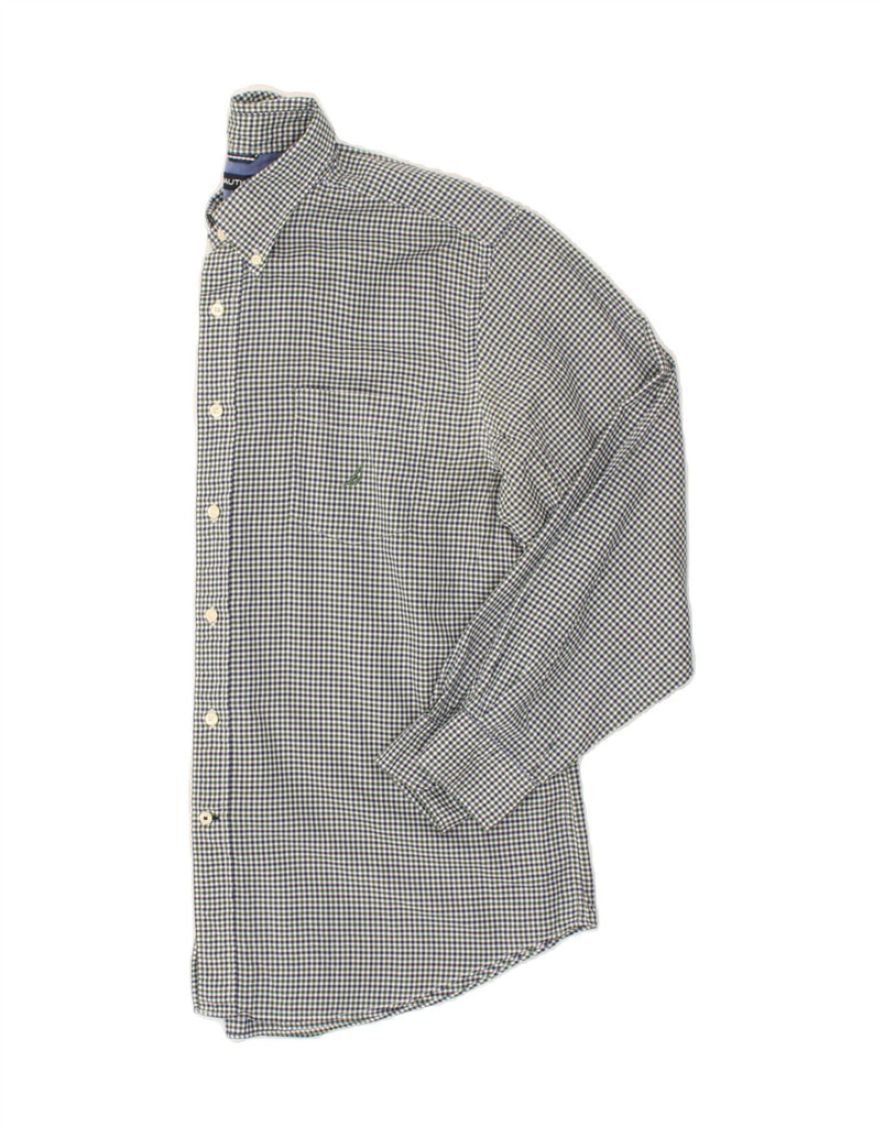 NAUTICA Mens Shirt XL Green Check Cotton | Vintage Nautica | Thrift | Second-Hand Nautica | Used Clothing | Messina Hembry 