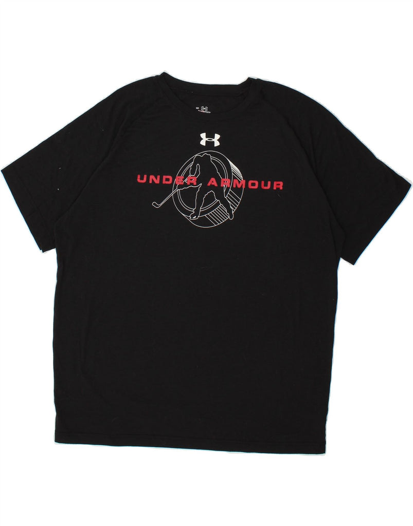 UNDER ARMOUR Mens Graphic T-Shirt Top Large Black | Vintage Under Armour | Thrift | Second-Hand Under Armour | Used Clothing | Messina Hembry 