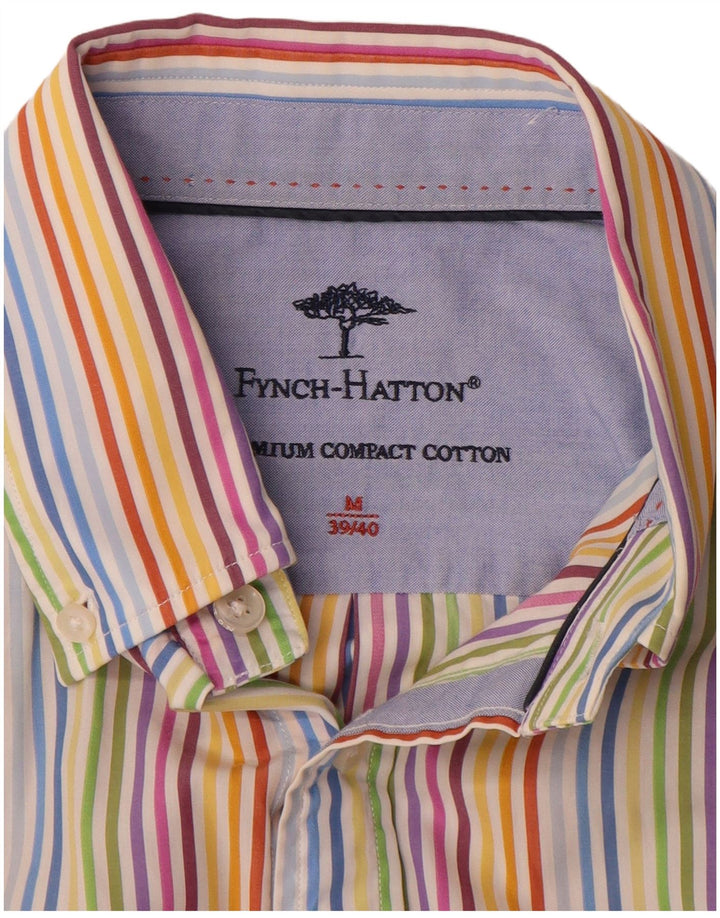 Fynch Hatton Mens Shirt Size 39/40 Medium Multicoloured Striped