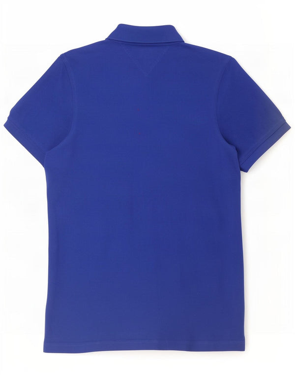 Tommy Hilfiger Mens Slim Fit Polo Shirt Small Blue Cotton