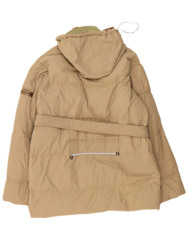 PEUTEREY Mens Hooded Padded Jacket UK 42 XL Beige