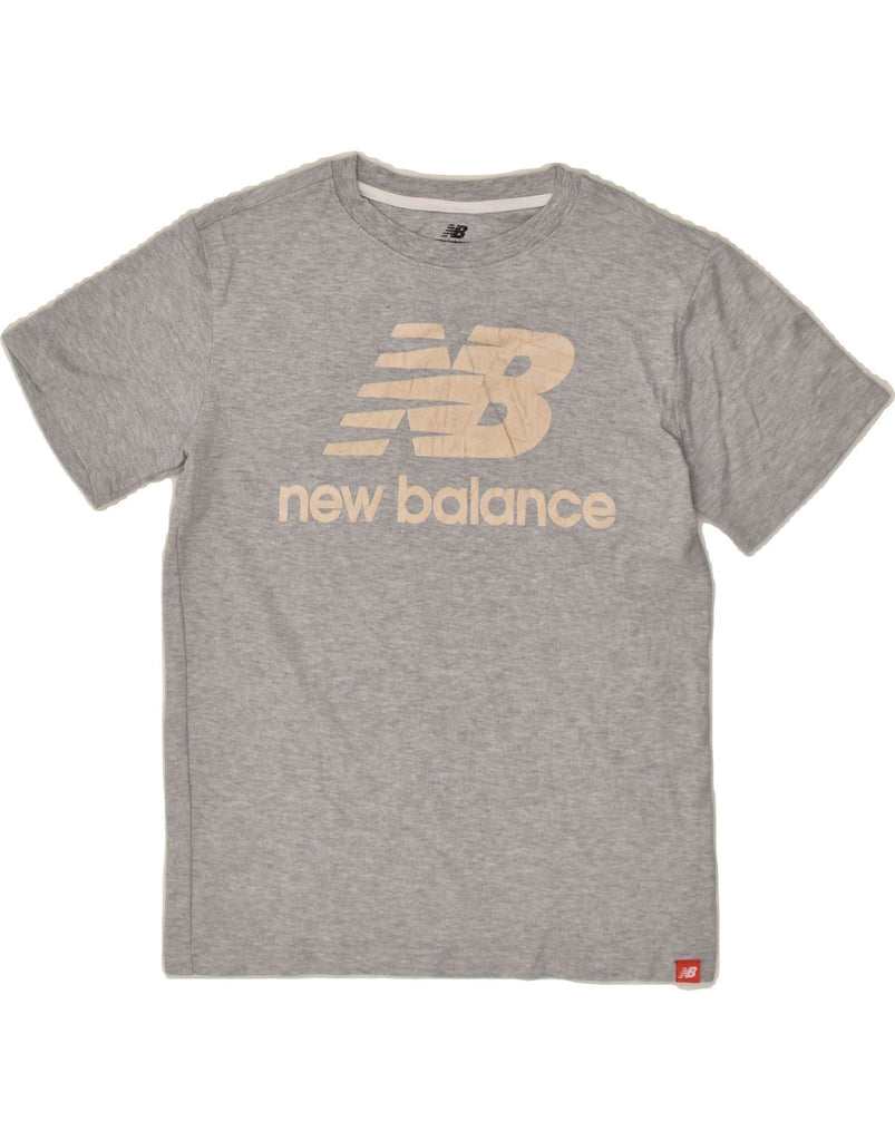 NEW BALANCE Boys Graphic T-Shirt Top 14-15 Years Large Grey Cotton | Vintage New Balance | Thrift | Second-Hand New Balance | Used Clothing | Messina Hembry 