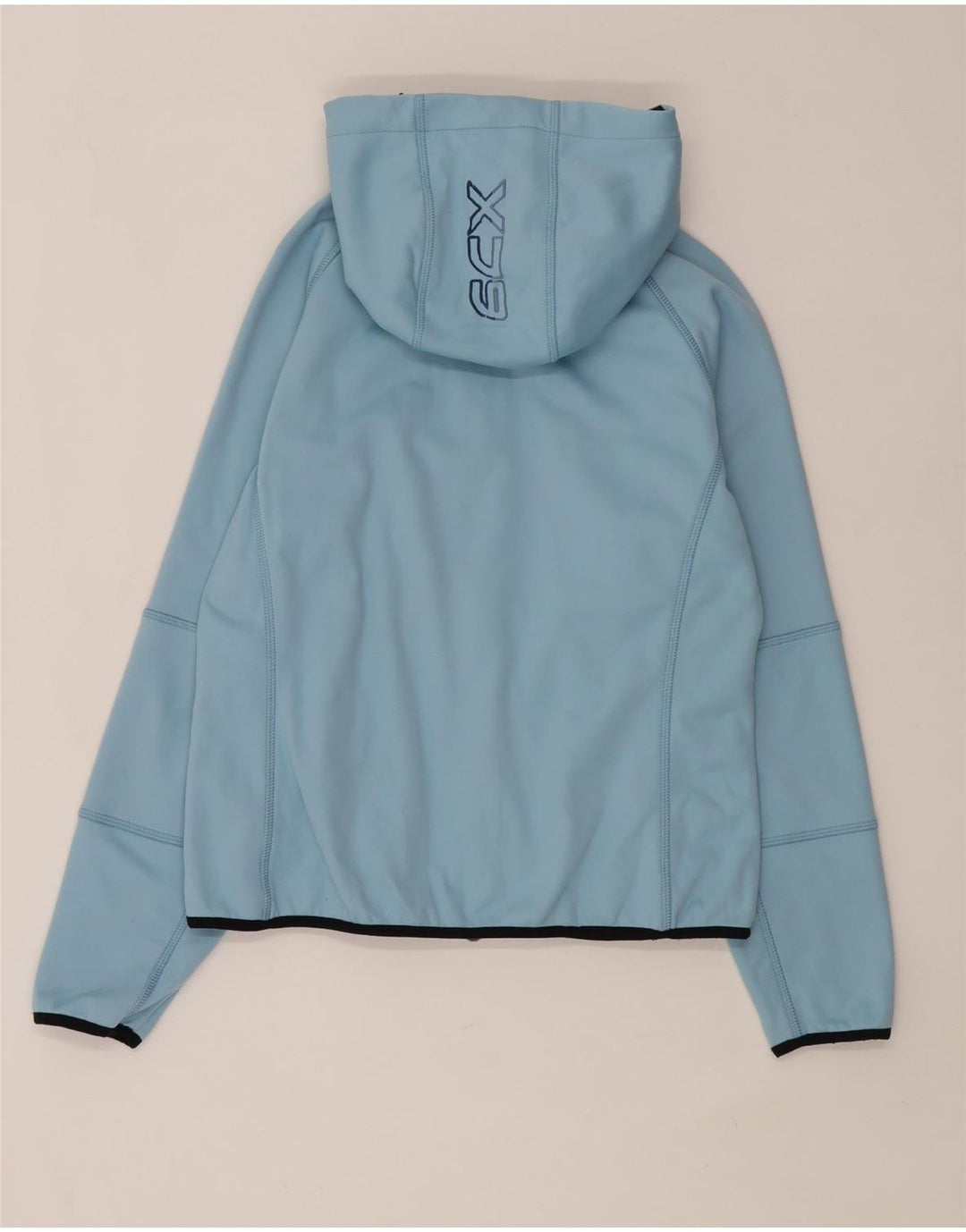 Think Pink Womens Hooded Bomber Jacket UK 16 Large Blue Polyester