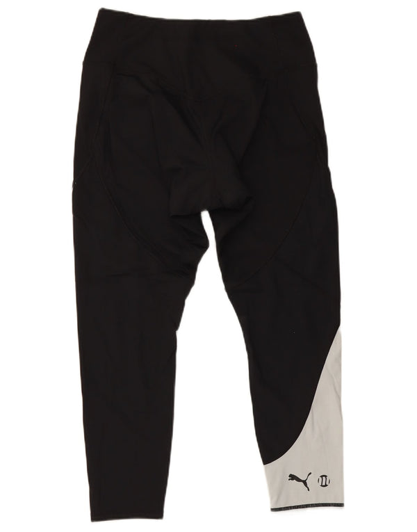 Puma Womens Crop Leggings UK 18 XL  Black Colourblock