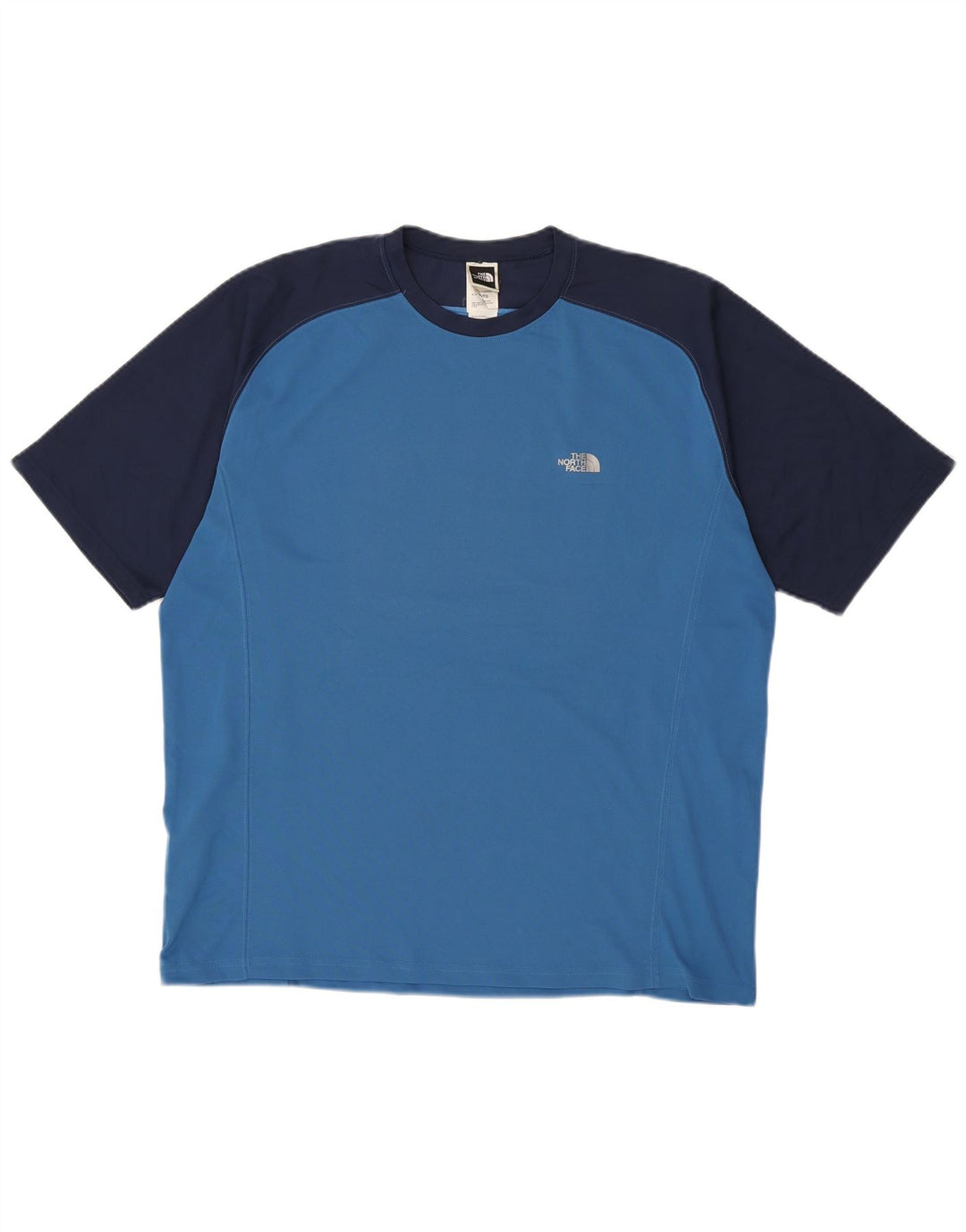 THE NORTH FACE Mens T-Shirt Top XL Blue Colourblock Polyester