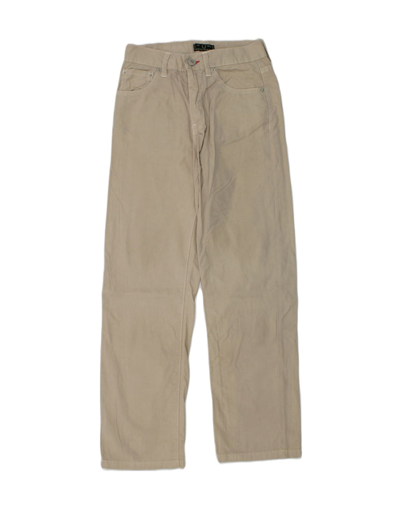 FRED PERRY Boys Straight Casual Trousers 7-8 Years W22 L25  Beige Cotton | Vintage Fred Perry | Thrift | Second-Hand Fred Perry | Used Clothing | Messina Hembry 