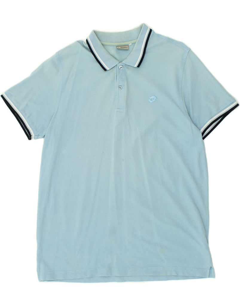 LOTTO Mens Polo Shirt Small Blue Cotton | Vintage Lotto | Thrift | Second-Hand Lotto | Used Clothing | Messina Hembry 