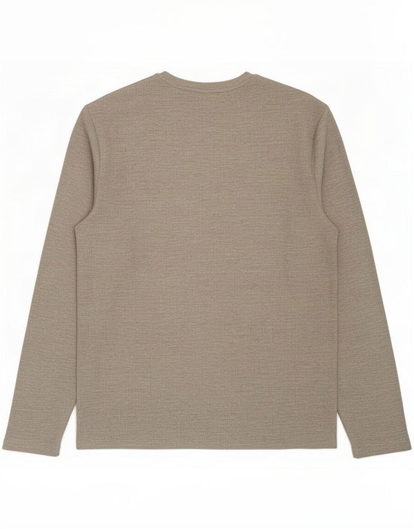 Marks & Spencer Mens Top Long Sleeve Small Grey Cotton